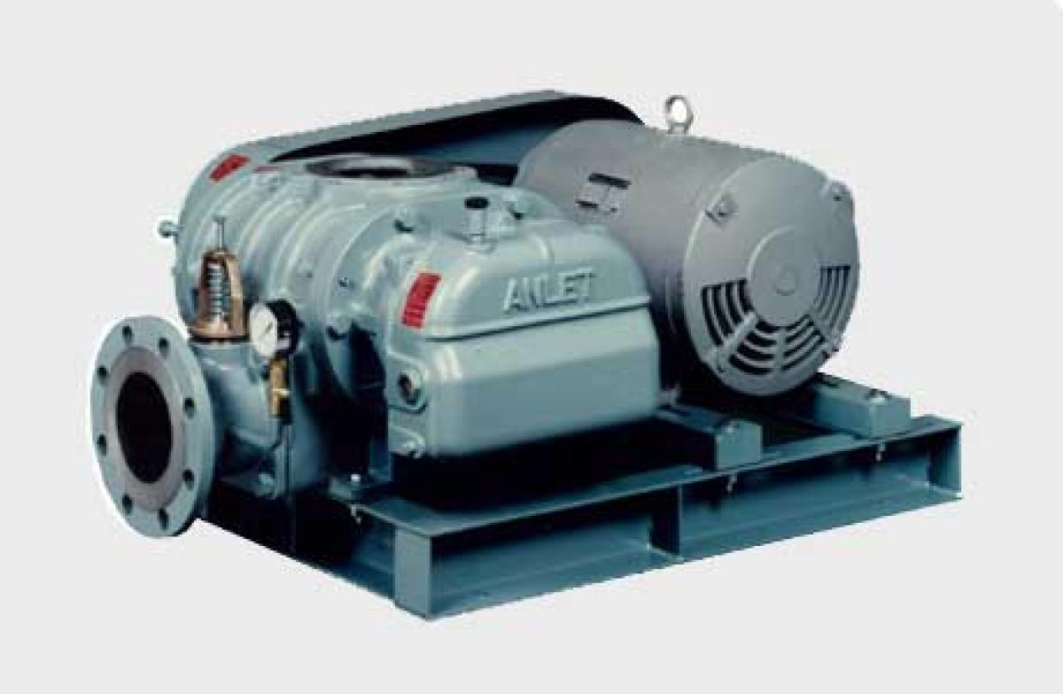 Root blower ANLET untuk IPAL industri, terpasang pada sistem aerasi WWTP yang efisien
